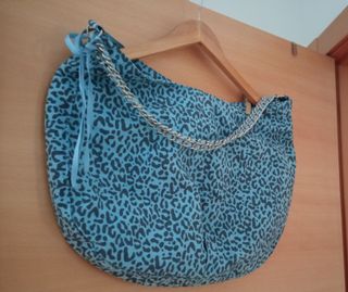 Bolso azul print ,viaje,playa multiusos.