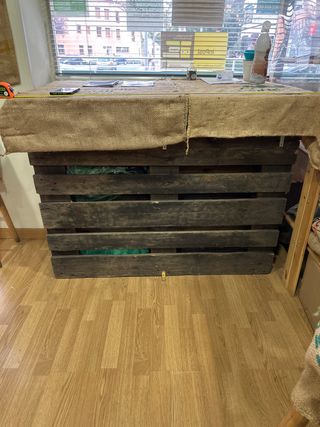 Mesa de 4 palets estilo rustico vintage