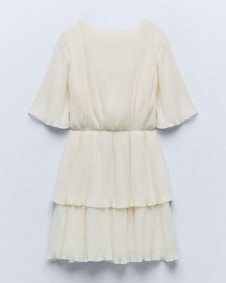 Vestido gasa plisado