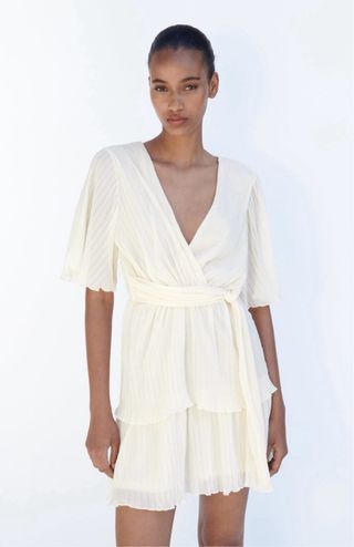 Vestido gasa plisado