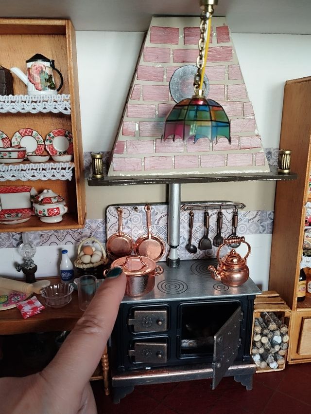 Cocina rústica en miniatura