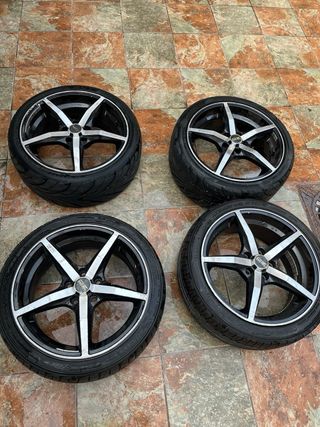 Llantas oz canova black + diamon 18” 5x100 et35