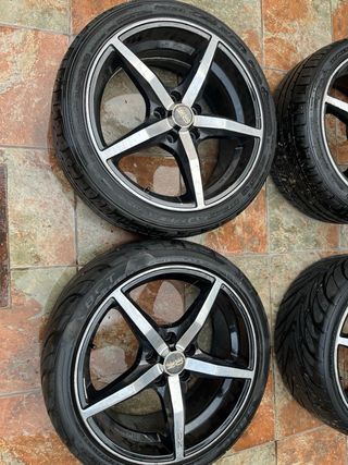 Llantas oz canova black + diamon 18” 5x100 et35