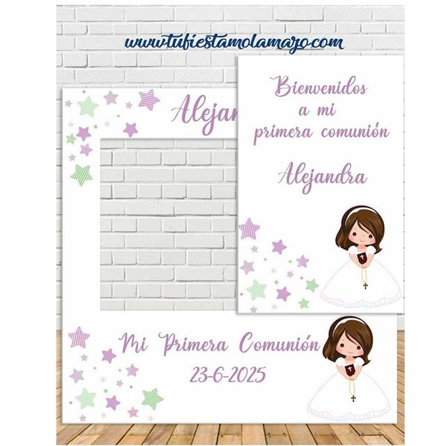 Photocall de Comunión Estrellas Niña