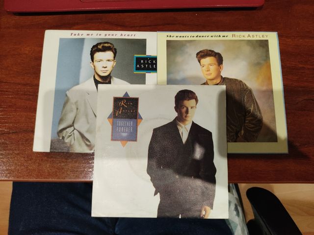 Pack 3 vinilos Rick Astley