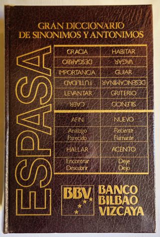 Diccionario de Sinónimos Antónimos y marcapáginas