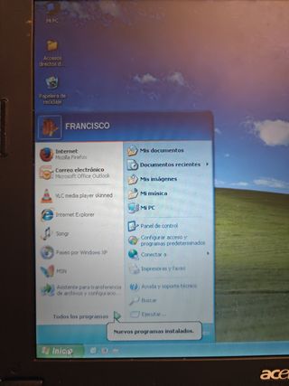 Portátil Acer aspire 1640
