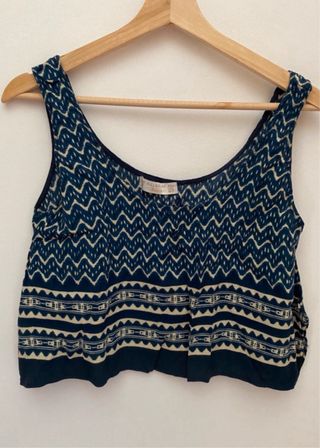 Top tirantes fluido azul