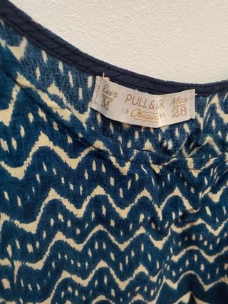 Top tirantes fluido azul