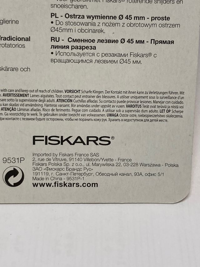 Cuchilla rotatoria Fiskars 9531P