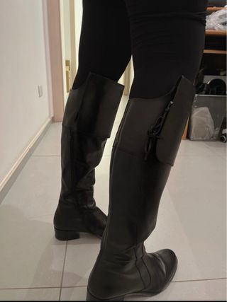 Stivali di pelle a ginocchio da donna, taglia 41