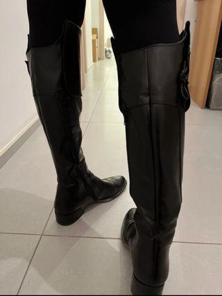 Stivali di pelle a ginocchio da donna, taglia 41