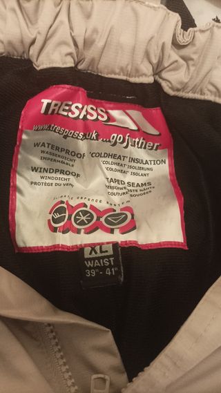 Pantalón esquí trespass talla XL
