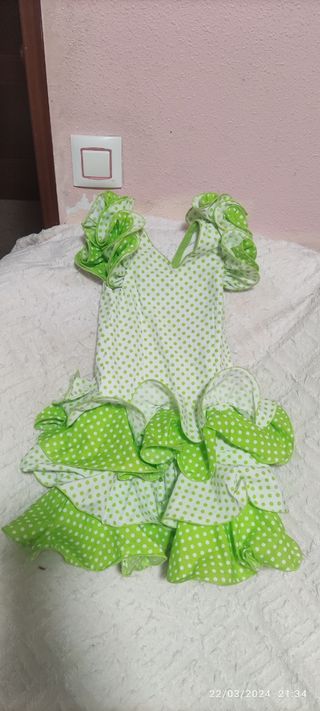 Traje de flamenca para niña 18 meses,000