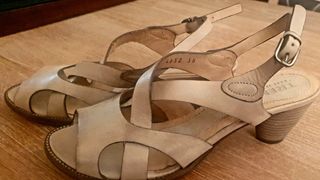 Sandalo donna color tortora