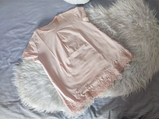 Camiseta rosa empolvado