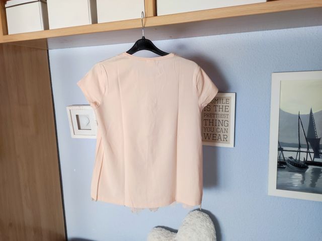 Camiseta rosa empolvado