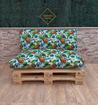 Conjunto cojines para palet. Piñas