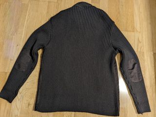 Chaqueta marrón de ante y punto