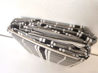 Juego de Cama Nuevo Funda Matrimonio Gris Rayas