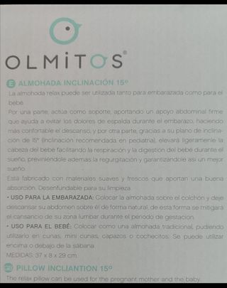 Almohadas anti reflujo bebé