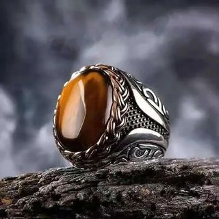 Anillo de Ojo de Tigre Protector 