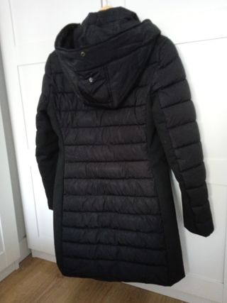 Abrigo plumas negro mujer