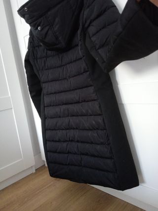 Abrigo plumas negro mujer