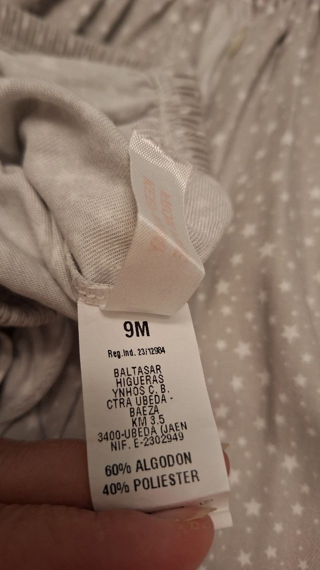 Vestido con cubrepañal bebé 6 meses