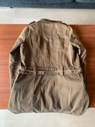 Chaqueta tejana efecto militar desteñido