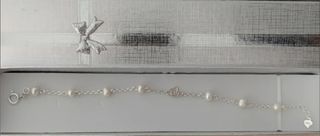 Pulsera, plata ley y perlas 