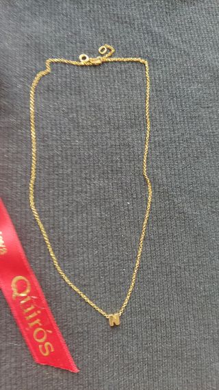 Colgante bañado oro letraN