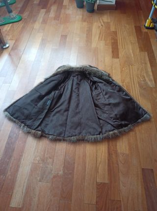 Abrigo tipo zorro plateado