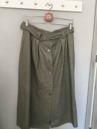Falda polipiel Zara