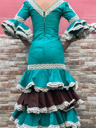 Traje Flamenca gitana verde niñas