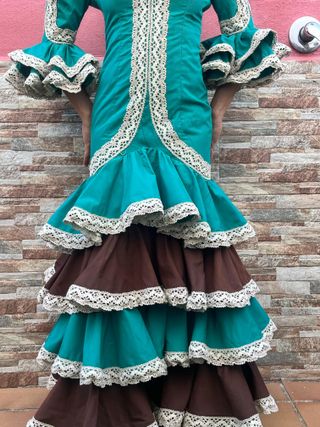 Traje Flamenca gitana verde niñas