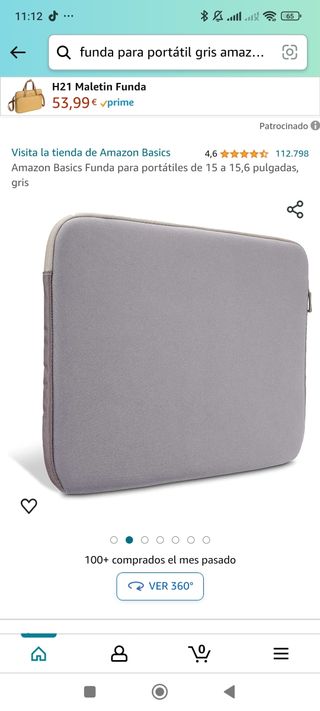 Funda para portátil (17.3") gris