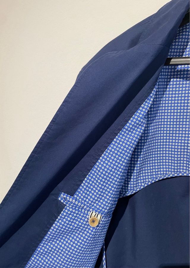 Blazer XXL blu scuro Cortefiel 100% cotone