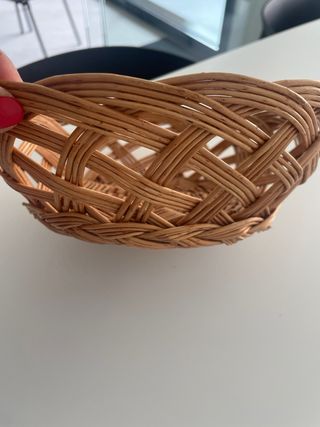 cesta panera mimbre trenzado
