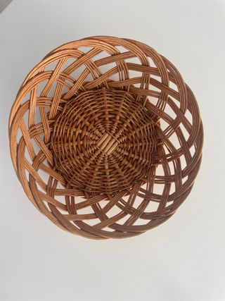 cesta panera mimbre trenzado