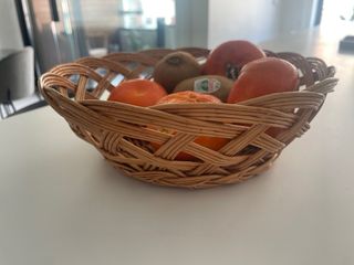 cesta panera mimbre trenzado