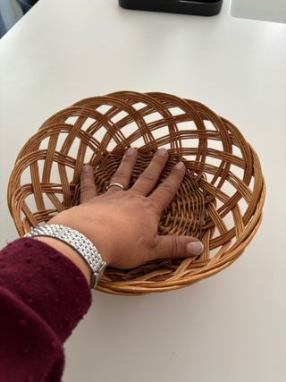 cesta panera mimbre trenzado