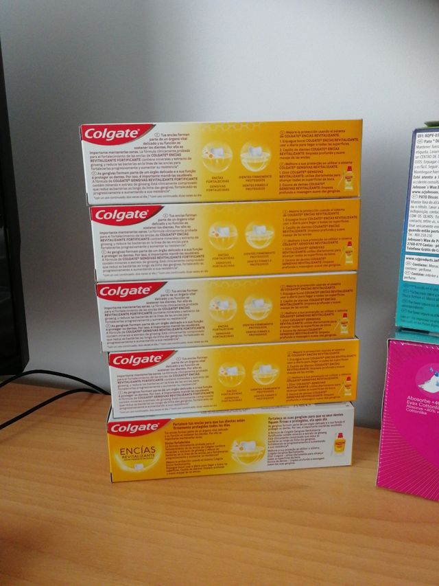Colgate pasta de dientes, Evax liberty pato discos