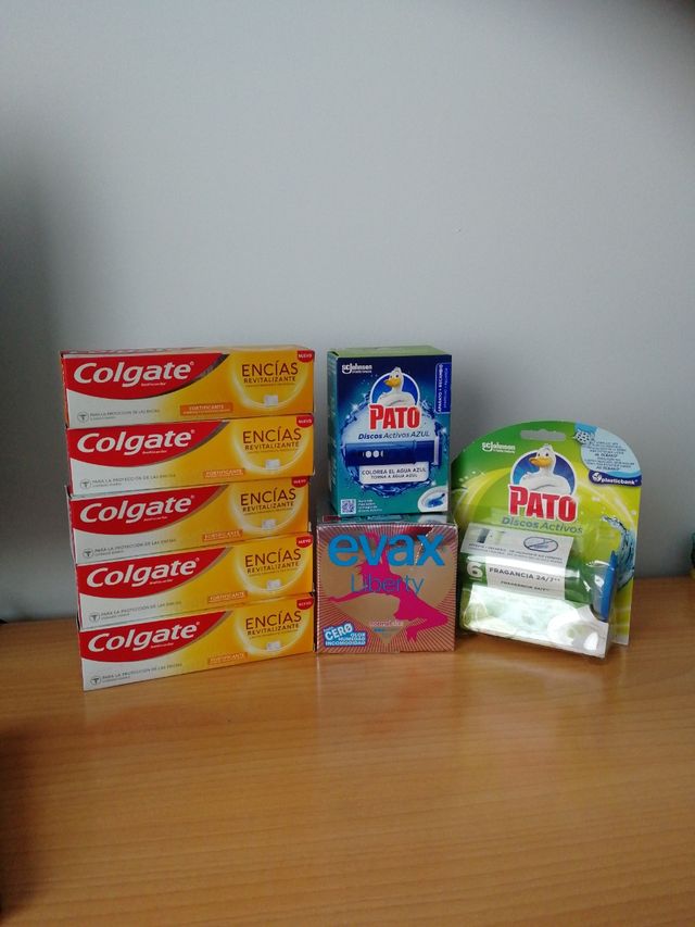 Colgate pasta de dientes, Evax liberty pato discos