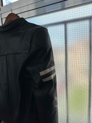 Chaqueta moto de piel Racer con protecciones