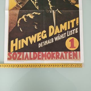 POSTER Electoral partido socialdemocrata 50x36cm