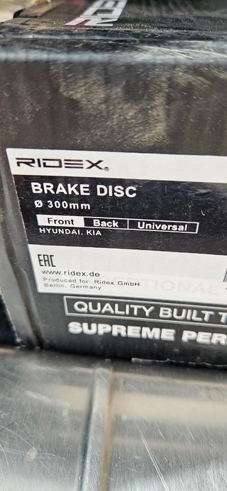 DISCOS FRENO RIDEX 82B0752