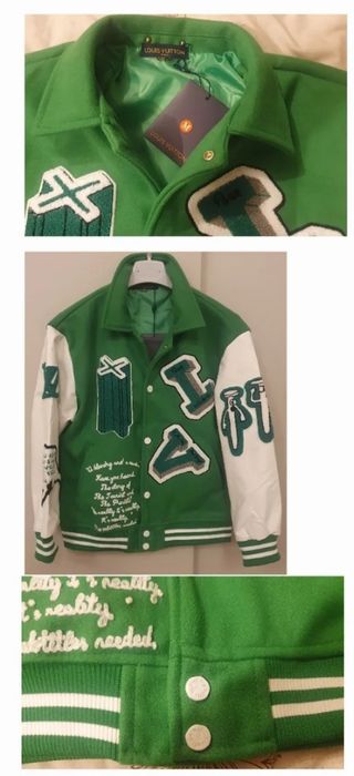 Chaqueta unisex varsity talla M bomber verde LV