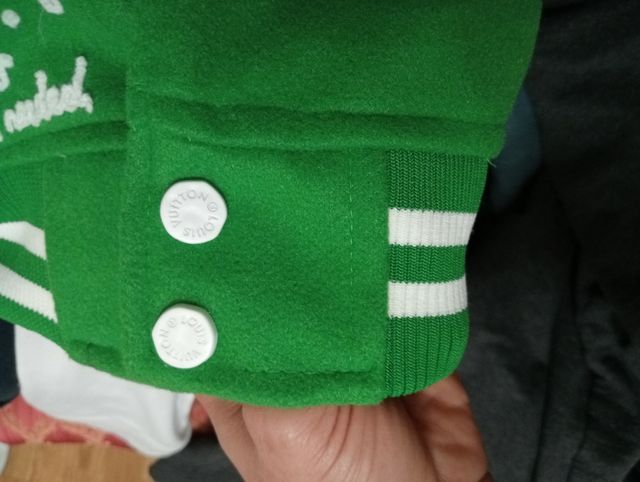 Chaqueta unisex varsity talla M bomber verde LV