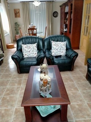 Mesa centro madera y cristal 